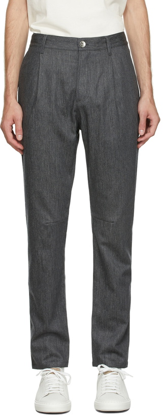 Photo: Brunello Cucinelli Grey Wool Jeans