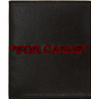 Off-White Black and Red Quote Card Holder