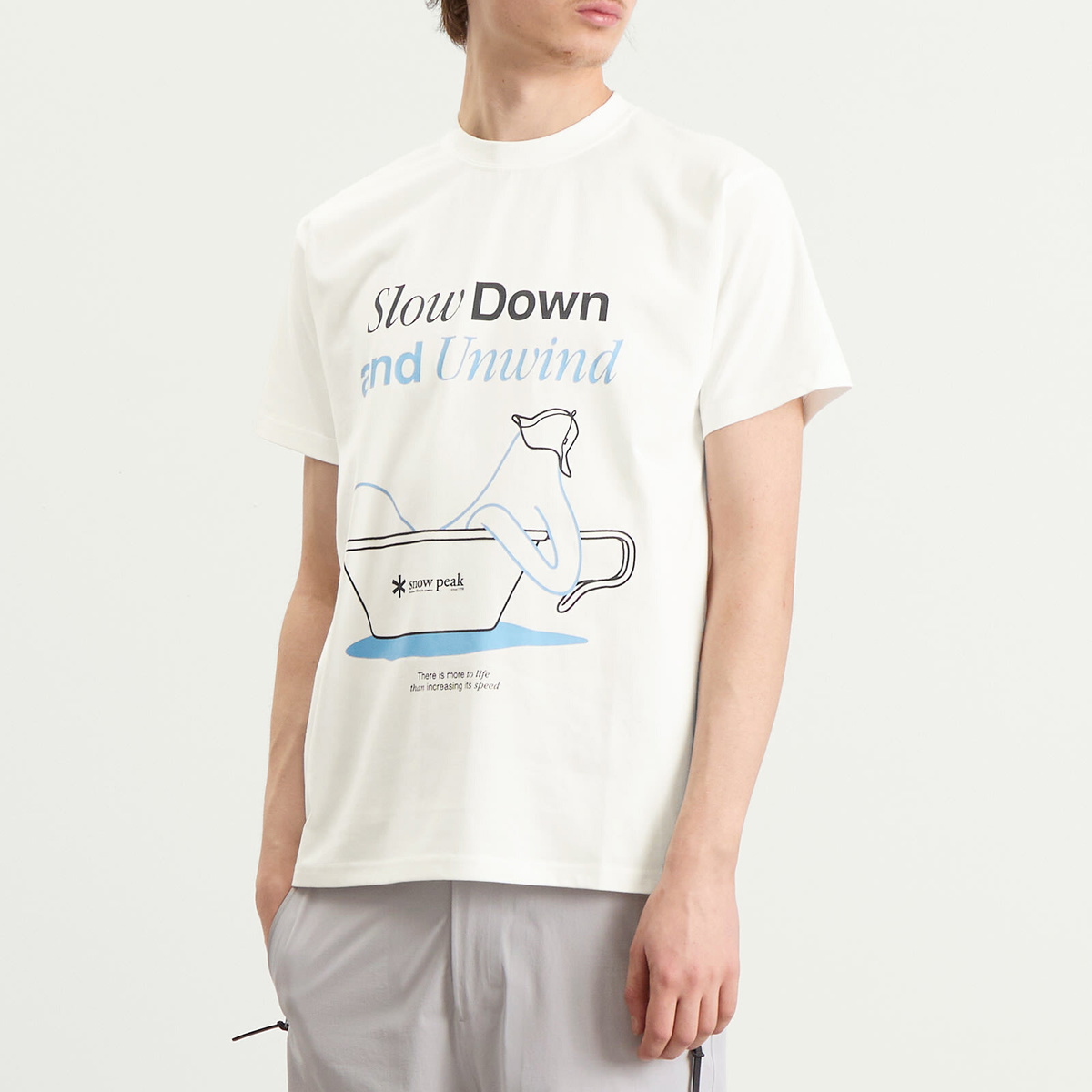 Snow Peak Men's Relaxation T-Shirt in Off White