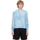 Saul Nash Blue and White See Me From Afar Illusion Long Sleeve T-Shirt