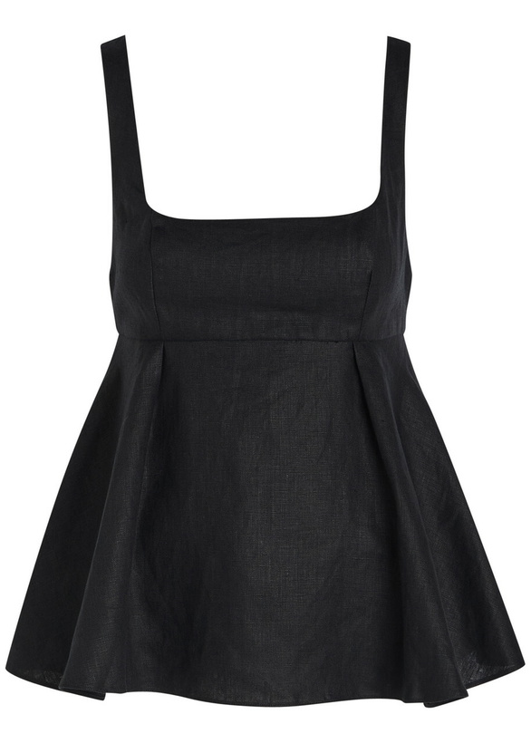 Photo: Faithfull The Brand Ellie Linen top Black