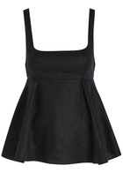 Faithfull The Brand Ellie Linen top Black