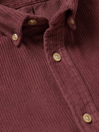 Portuguese Flannel - Lobo Button-Down Collar Cotton-Corduroy Shirt - Red