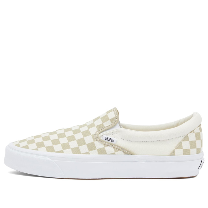 Photo: Vans LX Classic Slip-On 98 Sneaker in Checkerboard Eucalyptus