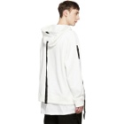 D.Gnak by Kang.D SSENSE Exclusive White Three Tapes Hoodie