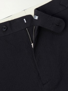 BODE - Straight-Leg Cotton-Blend Seersucker Trousers - Blue