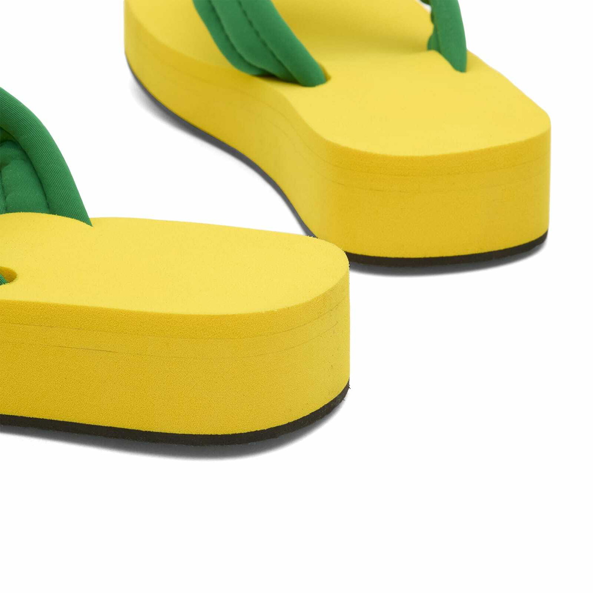 Coperni Women's FOAM FLIP FLOPS in Green-Yellow