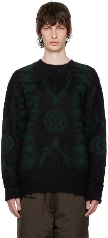 Photo: South2 West8 Black & Green Loose Sweater