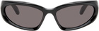 Balenciaga Black Swift Oval Sunglasses