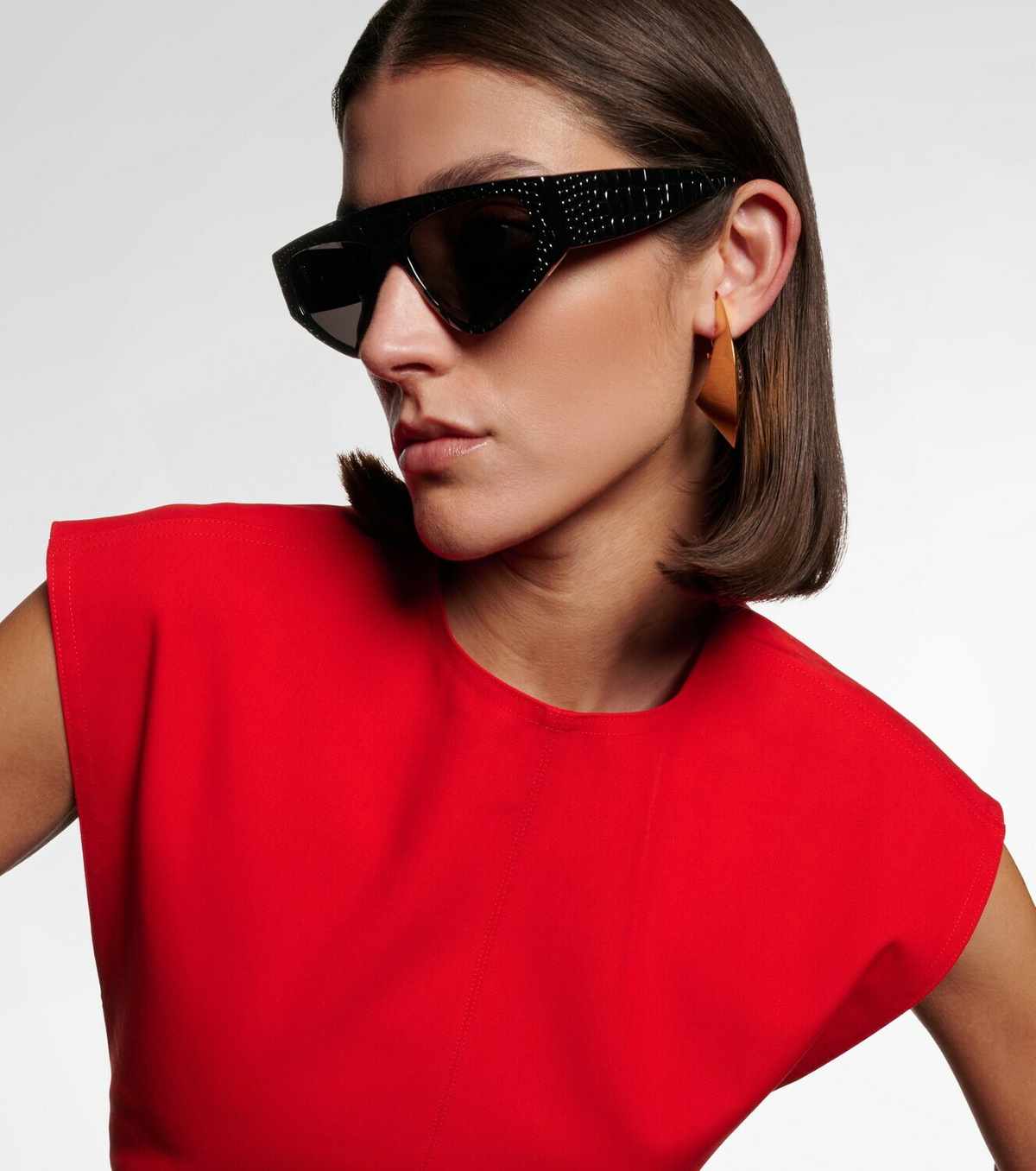Alaïa Lettering Logo flat-top sunglasses