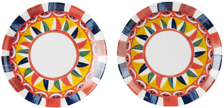 Photo: Dolce & Gabbana Multicolor Carretto Dessert Plate Set