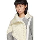 Sacai Grey and Off-White Cable Knit Jacket