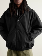 Nike - Solo Swoosh Logo-Appliquéd Padded Nylon Jacket - Black