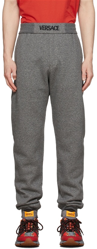 Photo: Versace Grey Logo Sweatpants
