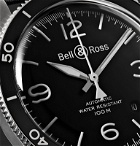 Bell & Ross - BR V2-92 Automatic 41mm Stainless Steel and Leather Watch, Ref. No. BRV292-­‐BL-­‐ST/SCA - Black