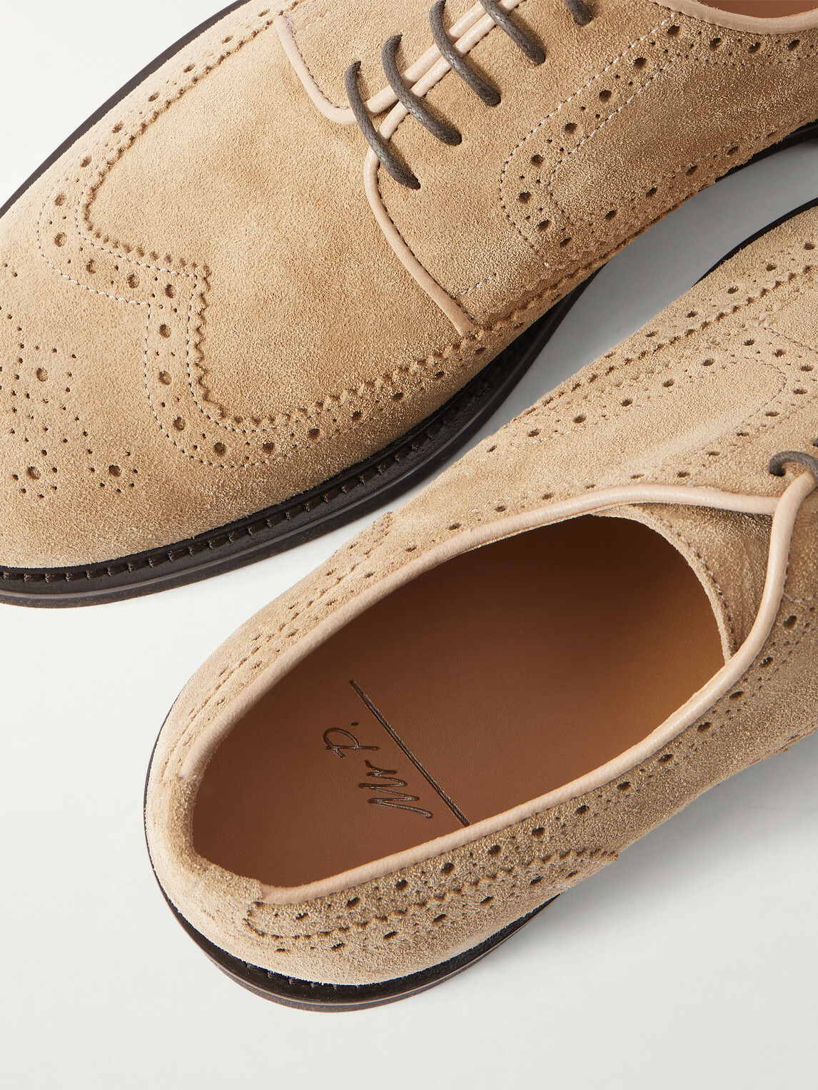 Mr P. - Suede Brogues - Neutrals