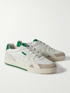 Palm Angels - Palm University Suede-Trimmed Leather Sneakers - White
