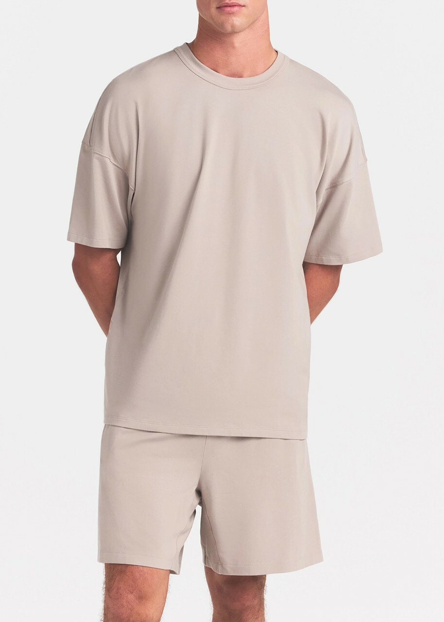 Skims Relaxed Cotton T-shirt Beige
