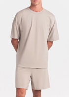 Skims Relaxed Cotton T-shirt Beige