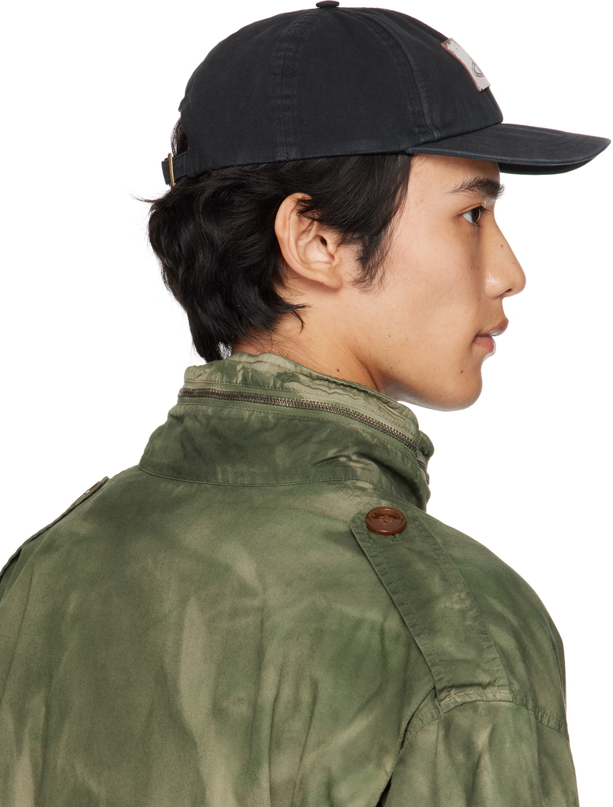 Vivienne Westwood Black Cotton Twill Baseball Cap Vivienne Westwood