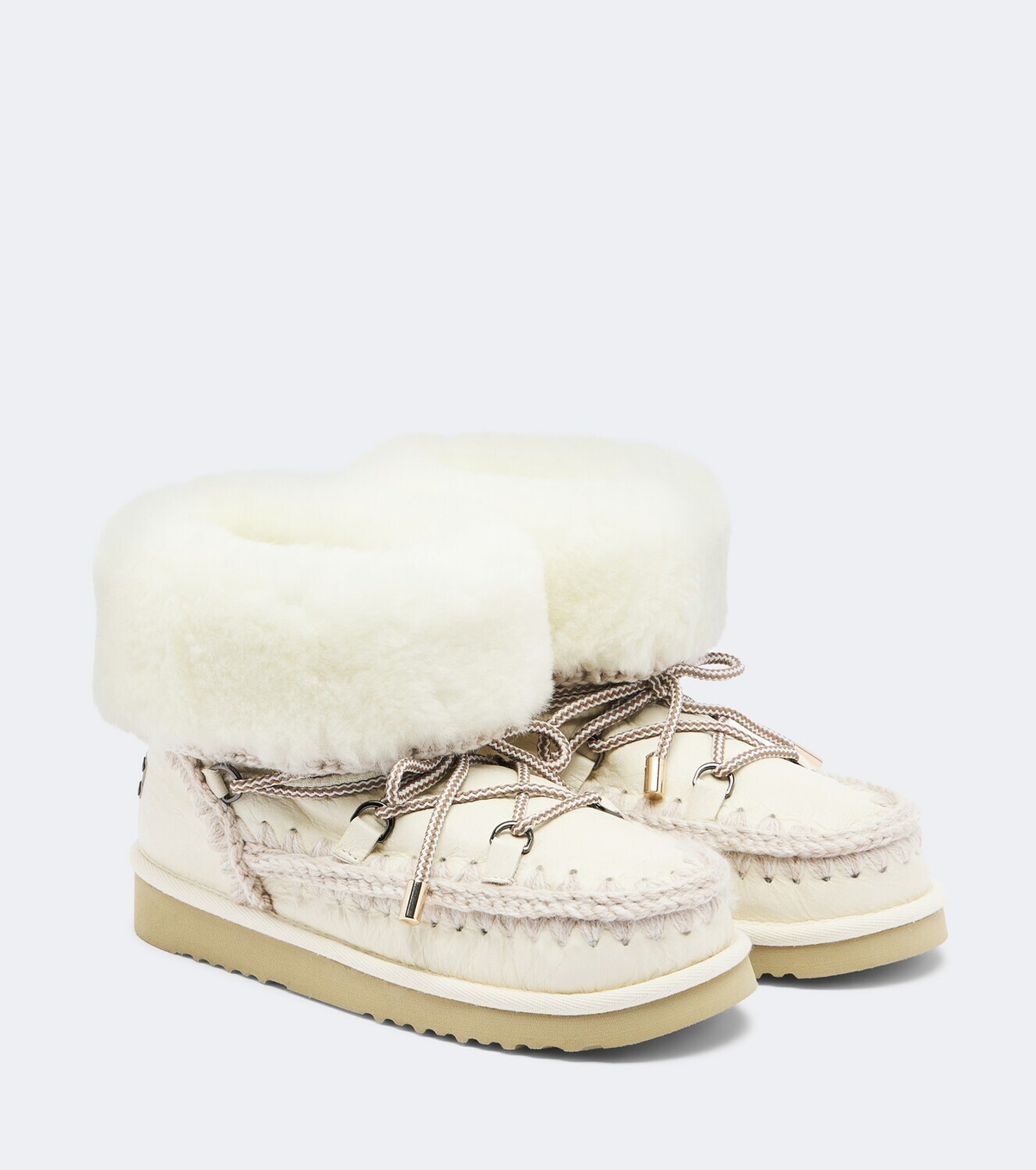 Mou 24 shearling-lined leather ankle boots