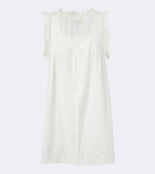 Dôen Nessie broderie anglaise cotton minidress