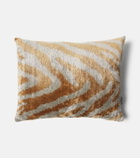 Les-Ottomans Striped silk and cotton velvet cushion