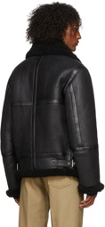 Acne Studios Black Shearling Aviator Jacket
