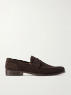 Mr P. - Split-Toe Suede Penny Loafers - Brown