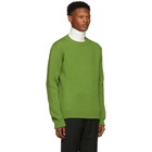 Namacheko Green Wool Ribbed Crewneck Sweater