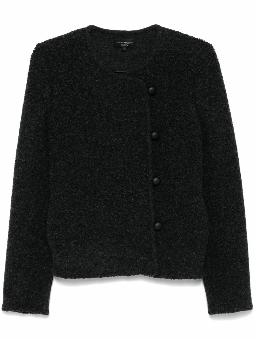 EMPORIO ARMANI Womens Gray Houndstooth Wear To Work Blazer Jacket main image 0