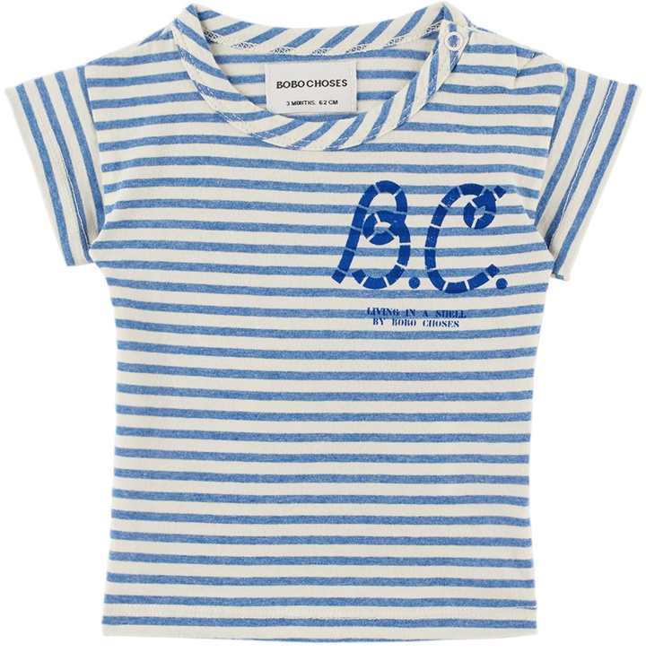 Photo: Bobo Choses Baby Blue Striped T-Shirt
