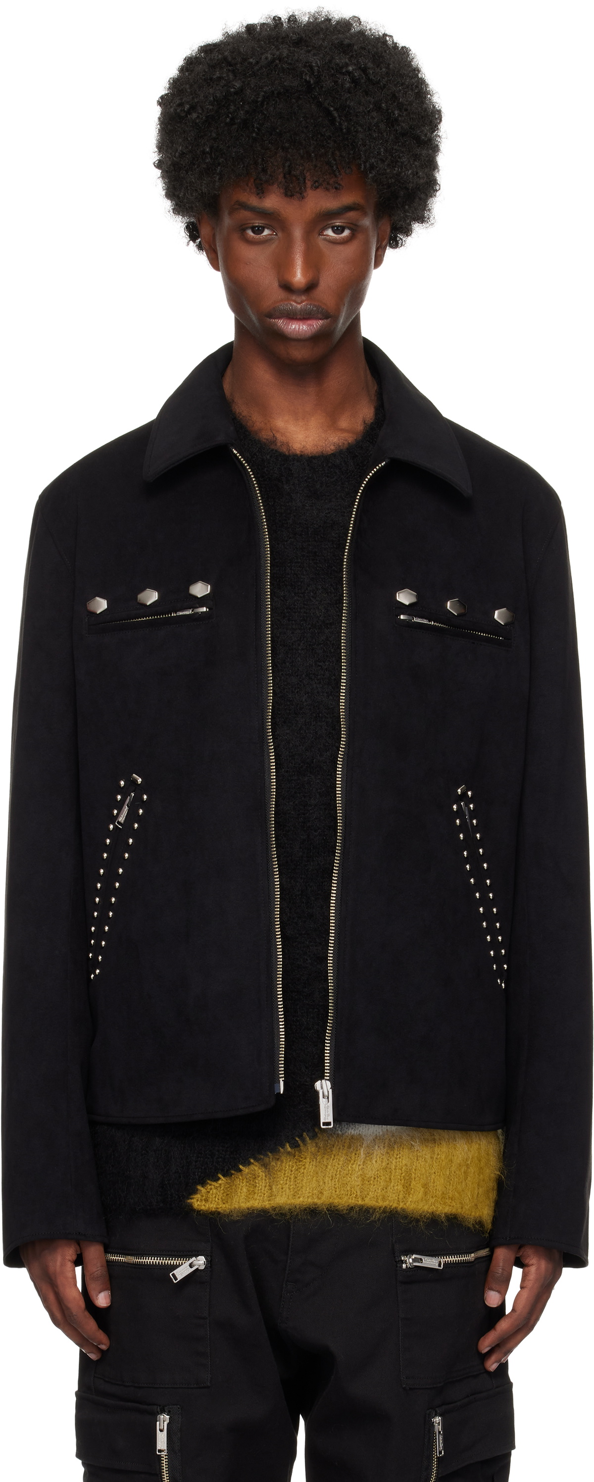 UNDERCOVER Black UP2D4201 Faux-Suede Jacket Undercover