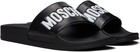 Moschino Black Rubber Logo Pool Slides