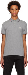 Moncler Gray Stripe Polo