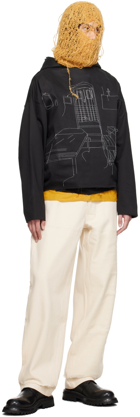 AIREI Off-White Raw Edge Trousers