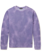 TOM FORD - Tie-Dyed Cotton-Jersey Sweatshirt - Purple