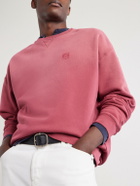 LOEWE - Anagram-Embroidered Cotton-Jersey Sweatshirt - Red
