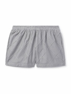 Bottega Veneta - Straight-Leg Mid-Length Striped Seersucker Swim Shorts - Neutrals