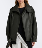 Vince Oversized leather biker jacket