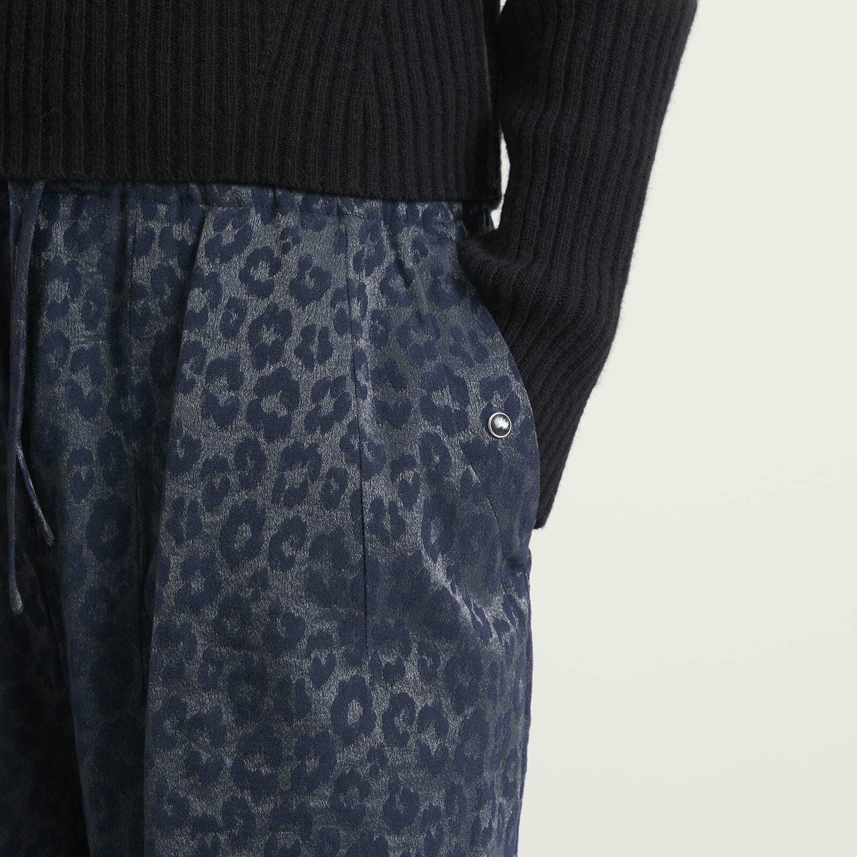 Needles Women's Leopard Print Shorts in Navy