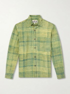 Kartik Research - Pataudi Checked Silk Shirt - Green