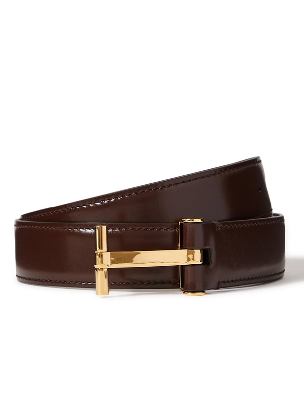 Photo: TOM FORD - 3cm Leather Belt - Brown