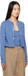 The Elder Statesman Blue Nora Lite Crew Cardigan