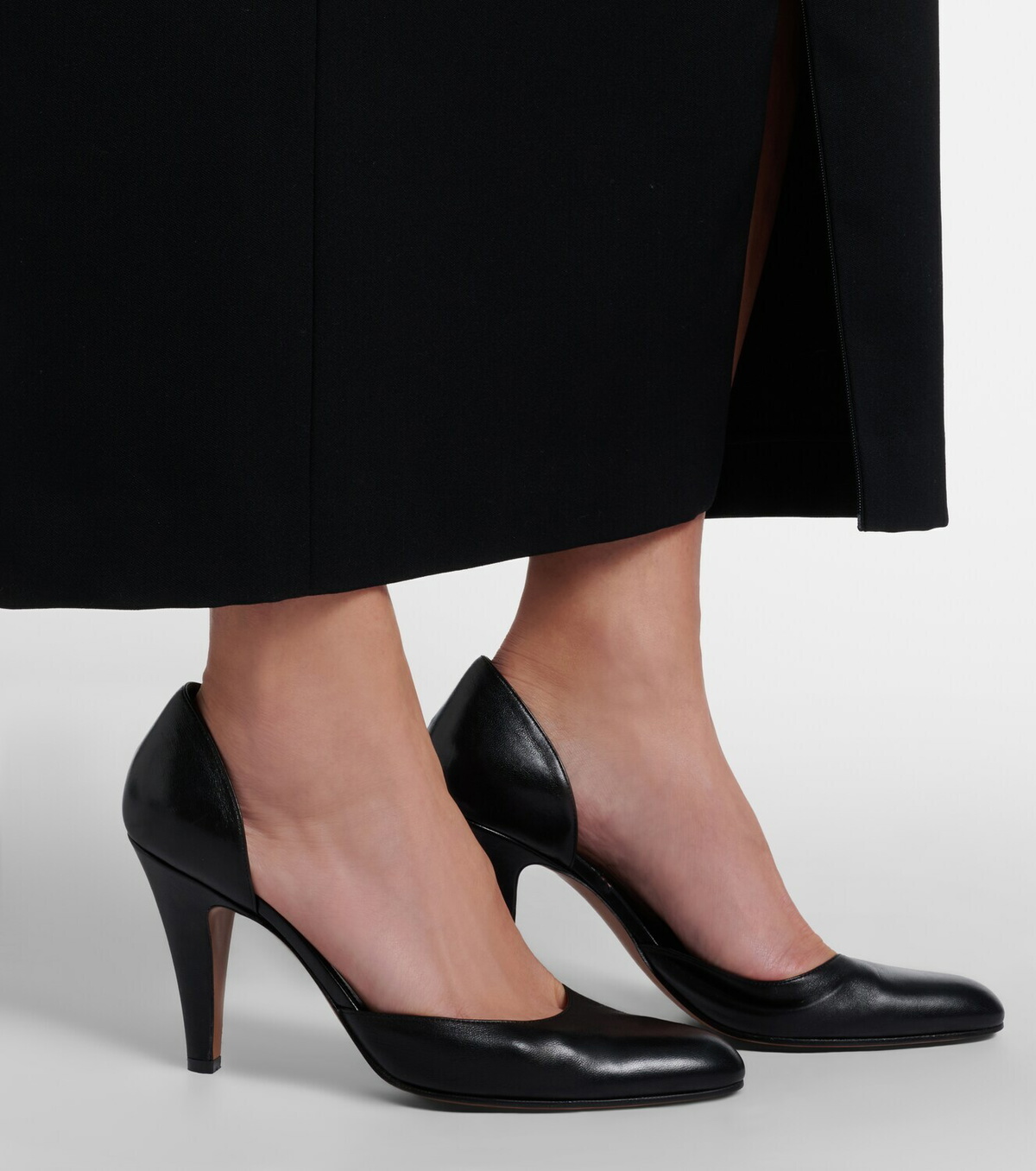 The Row Ornella D'Orsay leather pumps