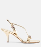 Ferragamo Sibilla 70 metallic leather sandals
