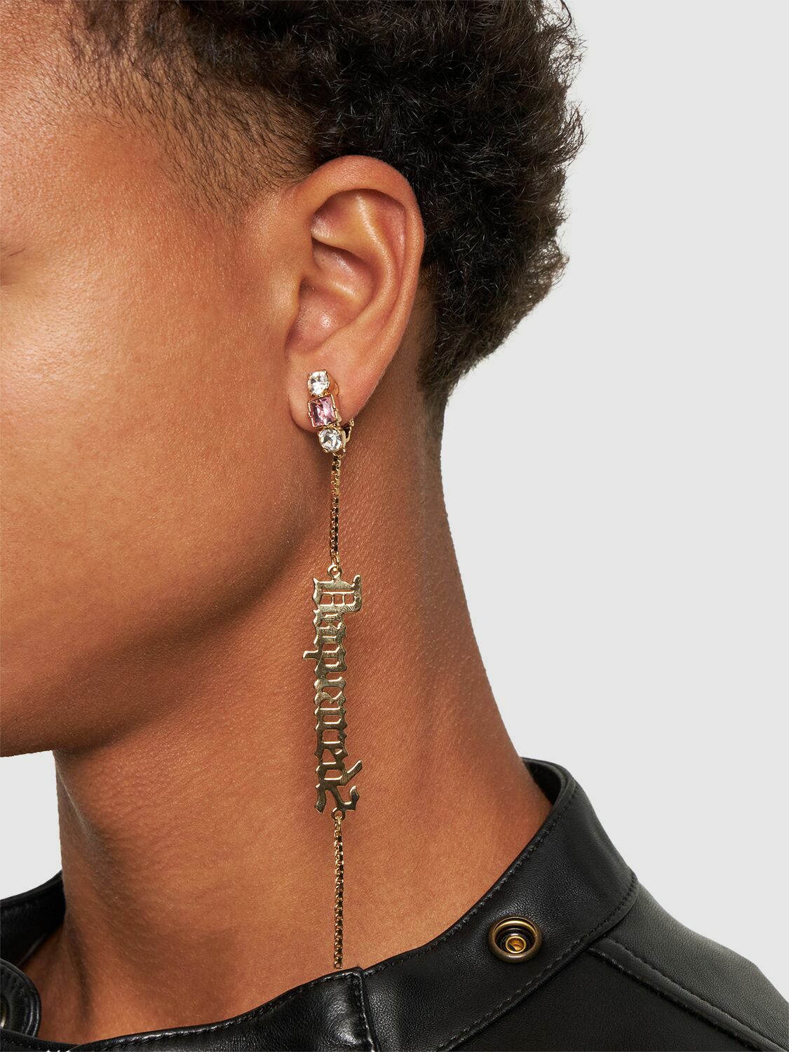 D SQUARED2 Bow crystal long earrings (ERW019559400001 F124)