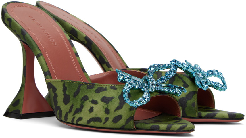 【関税込み】Amina Muaddi グリーン Rosie ヒールサンダル Green Rosie Heeled Sandals by Amina Muaddi on Sale