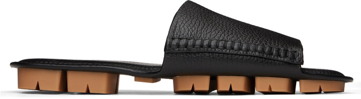 Photo: Bottega Veneta Black Shore Sandals