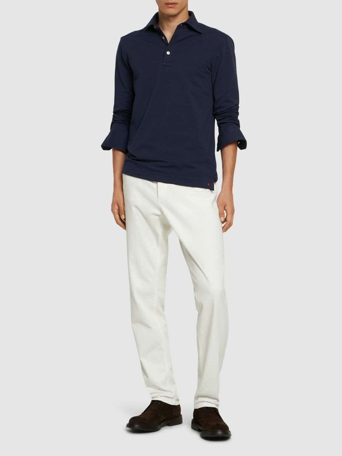 KITON Positano Cotton Blend Polo Kiton